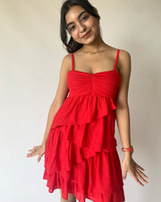 Red Ruffles Dress