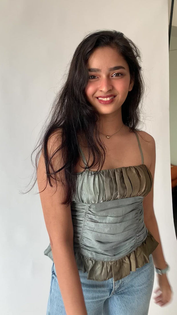 Olive Green Gradient Top