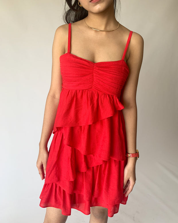 Red Ruffles Dress