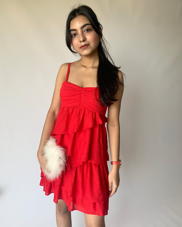 Red Ruffles Dress