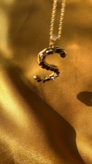 Studded Initial Pendant - S