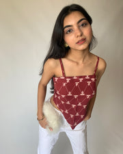 Smoky Topaz Knotted Top