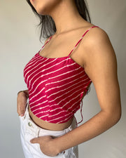 Raspberry Lace Back Top