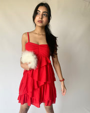Red Ruffles Dress