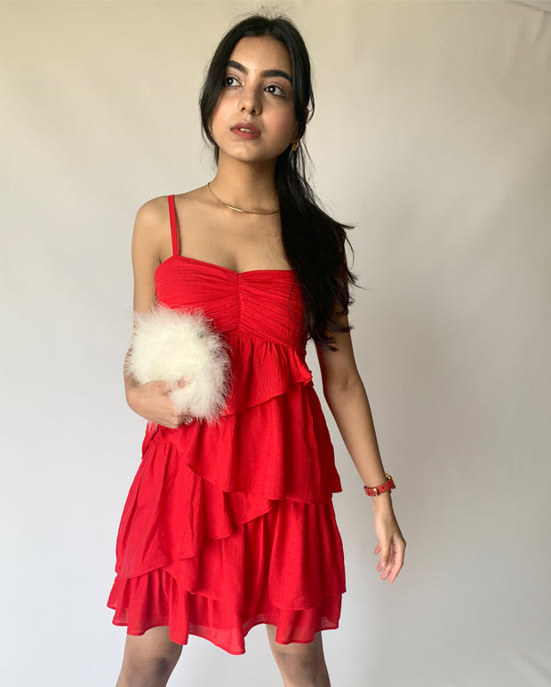 Red Ruffles Dress