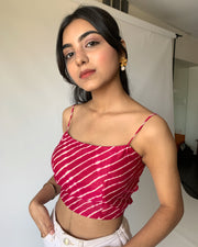 Raspberry Lace Back Top