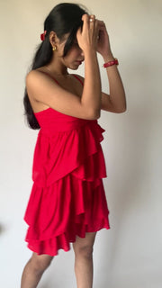 Red Ruffles Dress