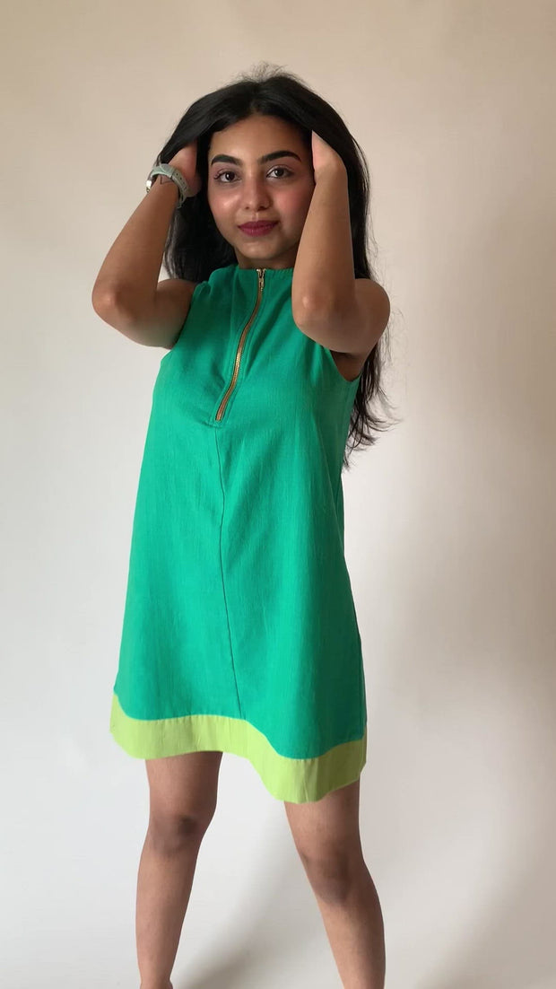 Front Zipped Mini Dress