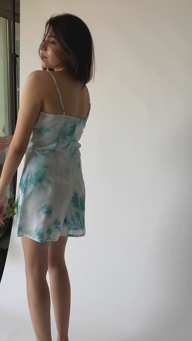 Sky Blue Tie Dye Romper