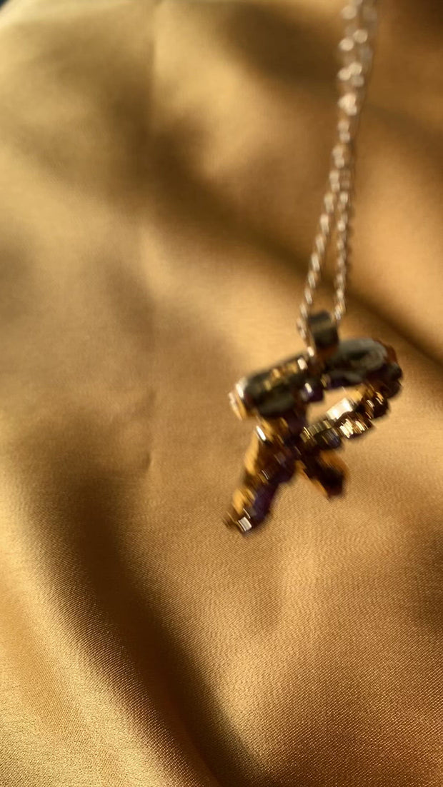 Studded Initial Pendant - R