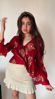 Red Motifs Top
