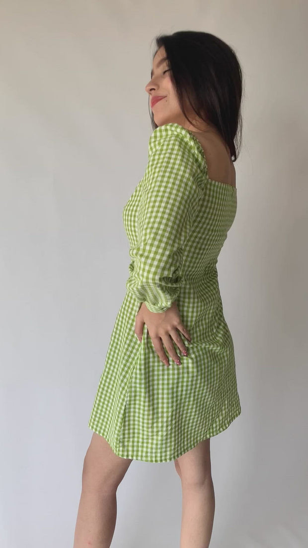 Green Checkered Dress