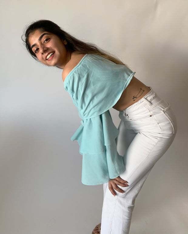 Velvet Ruffles Top