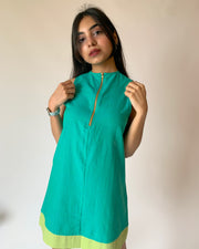 Front Zipped Mini Dress