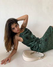 String Tie Cowl Neck Dress