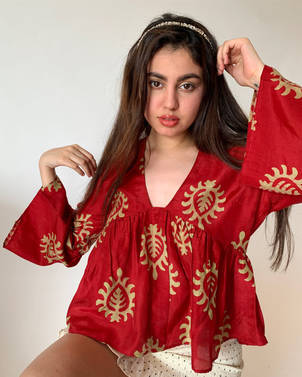 Red Motifs Top