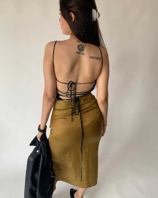 Silk Lace Back Crop