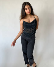 Sequin Sheer Top