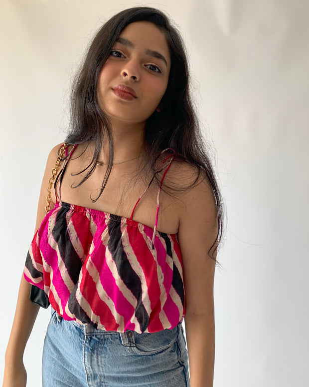 Puff Up Crop Blouse