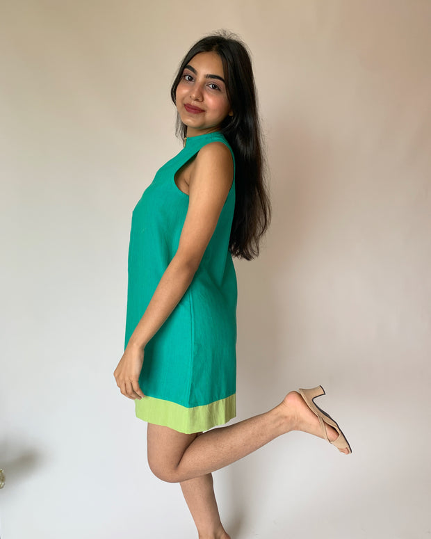 Front Zipped Mini Dress