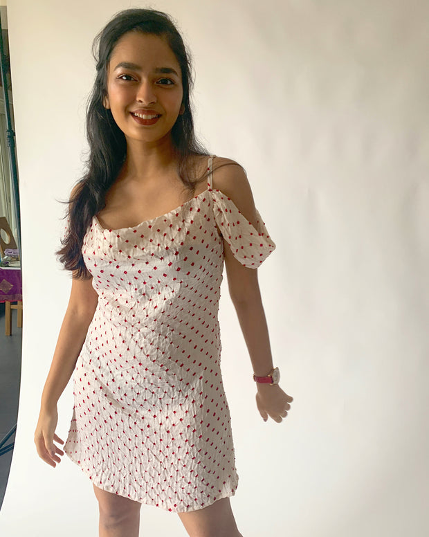 Bandhni Silk Mini Dress