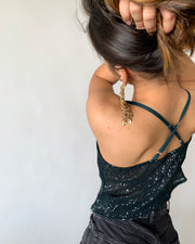 Sequin Sheer Top