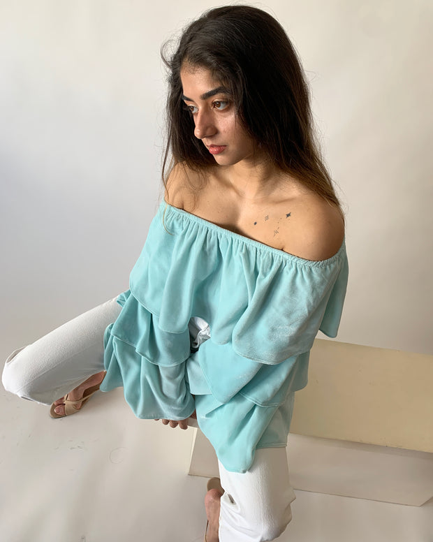 Velvet Ruffles Top
