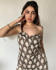 String Tie Long Dress