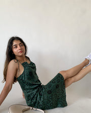 String Tie Cowl Neck Dress