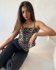 Mushru Silk Knotted Top