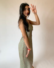String Tie Midi Dress