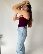 Velvet Corset Top