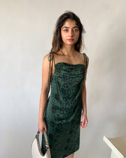 String Tie Cowl Neck Dress