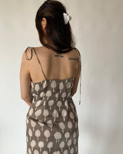 String Tie Long Dress