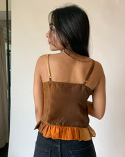 Mustard Brown Gradient Top