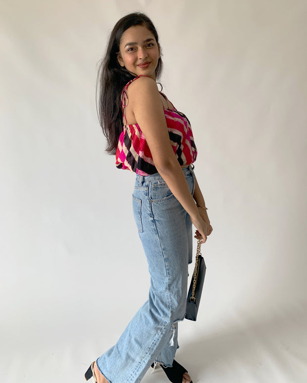 Puff Up Crop Blouse