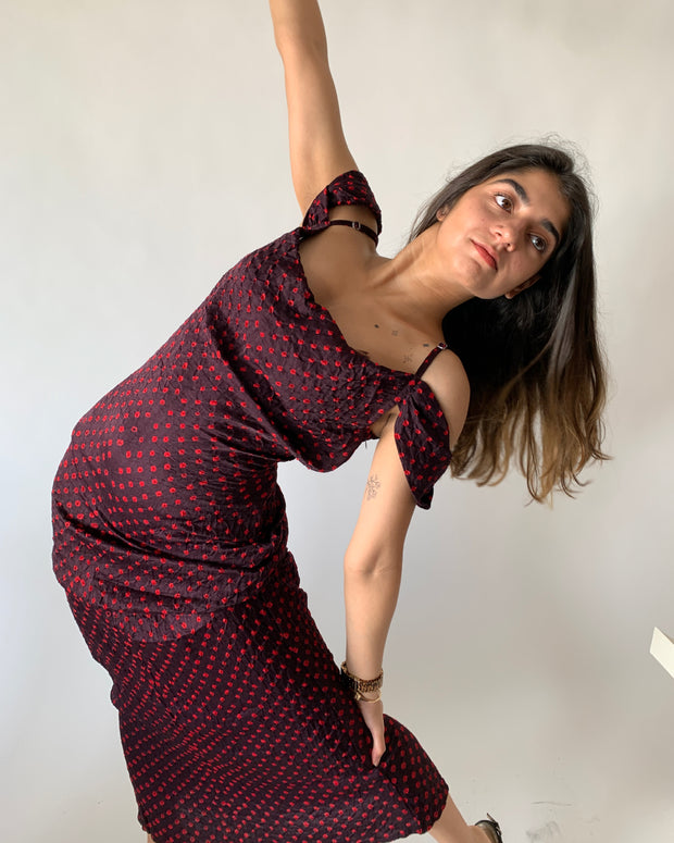 Bandhni Silk Dress