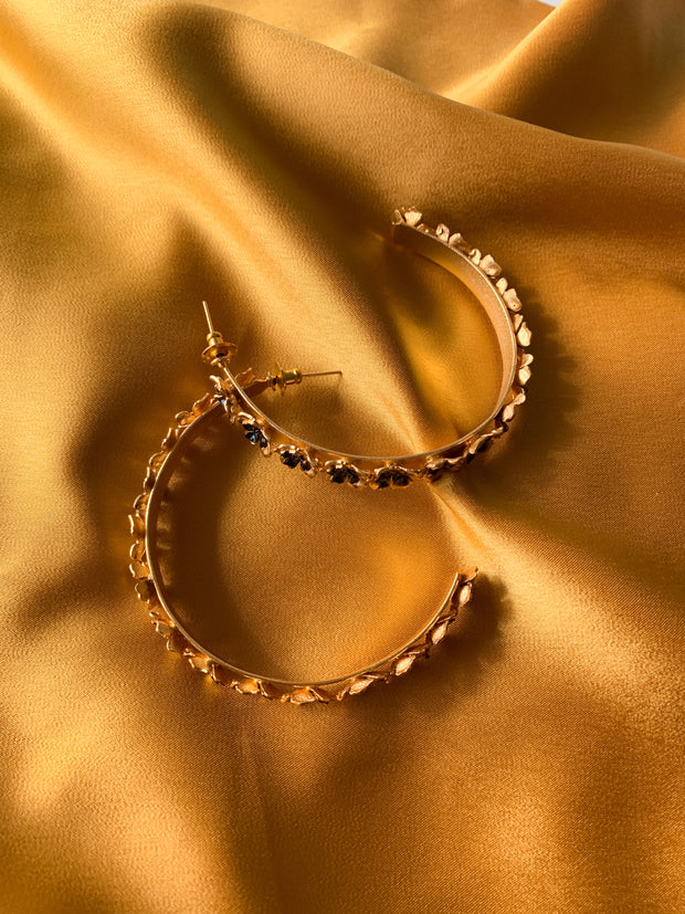 Black & Gold Stylish Hoops