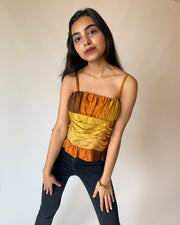 Mustard Brown Gradient Top