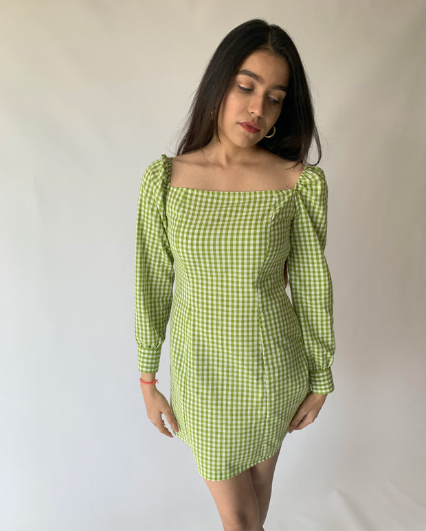Green Checkered Dress