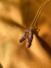 Studded Initial Pendant - A