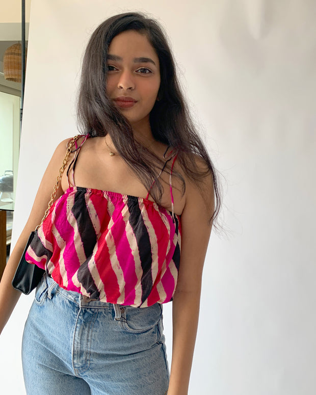 Puff Up Crop Blouse