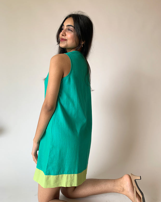 Front Zipped Mini Dress