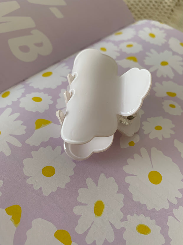 90s Nostalgia Hair Clip // White