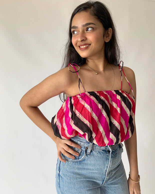 Puff Up Crop Blouse