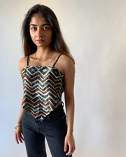 Mushru Silk Knotted Top