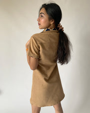 Camouflage Suede Mini Dress
