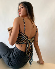 Mushru Silk Knotted Top
