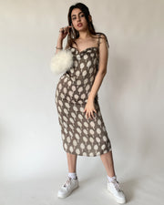 String Tie Long Dress