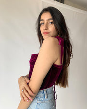 Velvet Corset Top